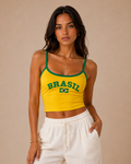 Brazil Brasil Yellow Cami Top