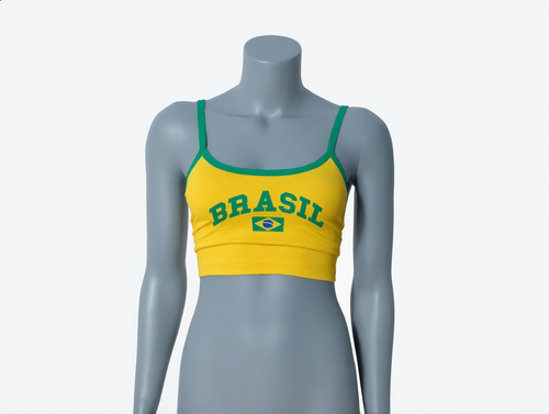 Brazil Brasil Yellow Cami Top