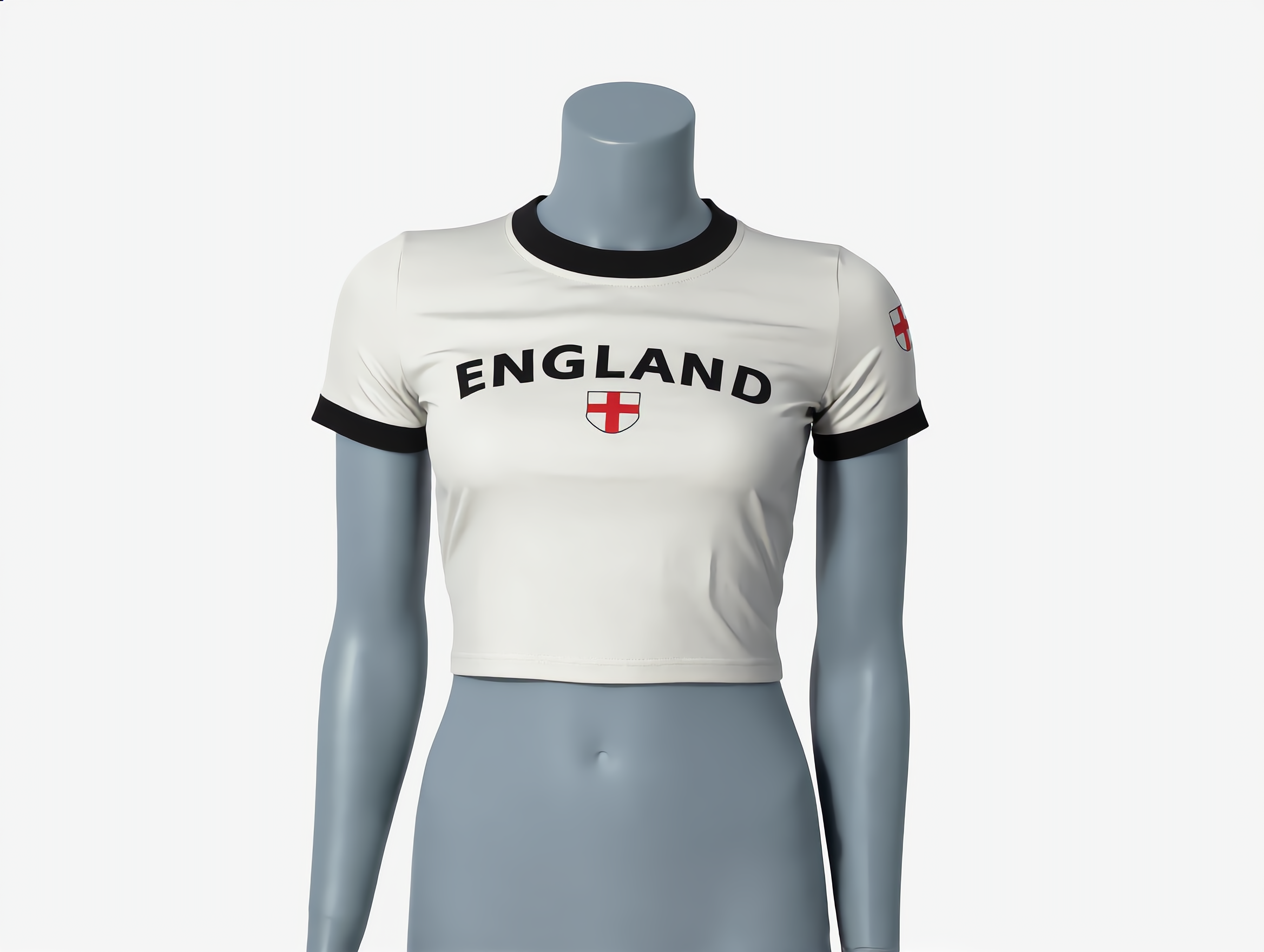 England Cropped Ringer Tee
