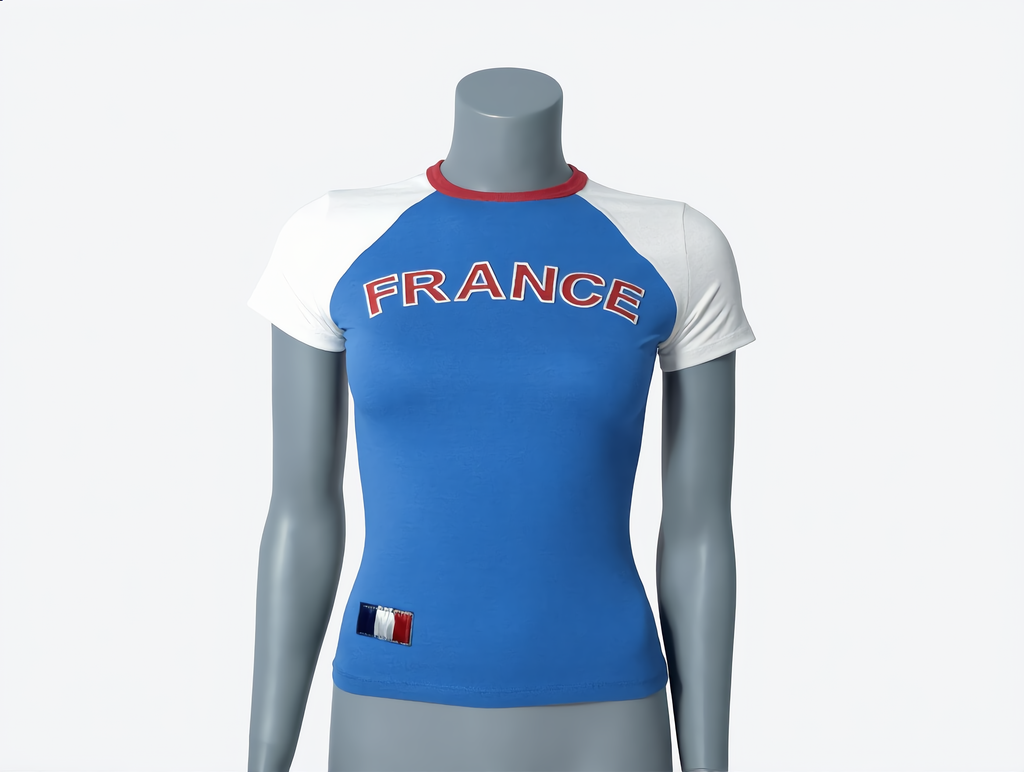 France Blue Raglan Tee