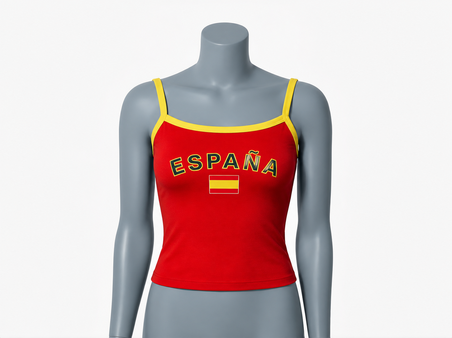 Espagne España Top rouge à fines bretelles